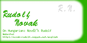 rudolf novak business card